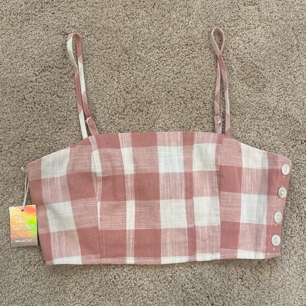 NWTs Forever 21 Gingham Crop Top